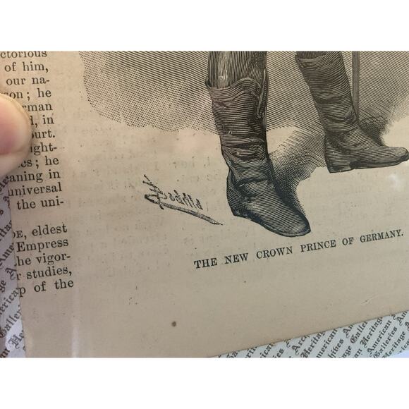 Antique Newspaper Military War Original 1800s Newspaper New Crown Prince Germany - Picture 5 of 7